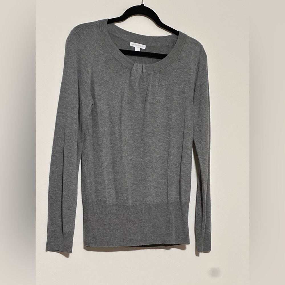 New‎ York & Company Charcoal Knit Top Size Large